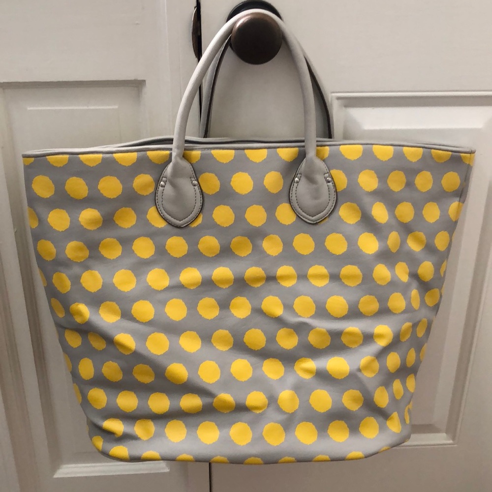 Adorable Yellow Polka Dot Tote